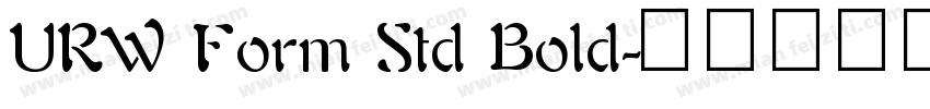 URW Form Std Bold字体转换